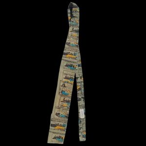 Vintage 40-50's Square End Rooster Hamd Dyed Men's Tie